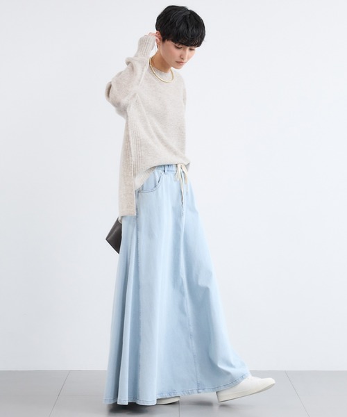 BARNYARDSTORM（バンヤードストーム）の「BARNYARDSTORM /  ホールガーメントボートニット（ニット/セーター・レディース・モカ/ベージュ・FREE）」の12枚目の写真