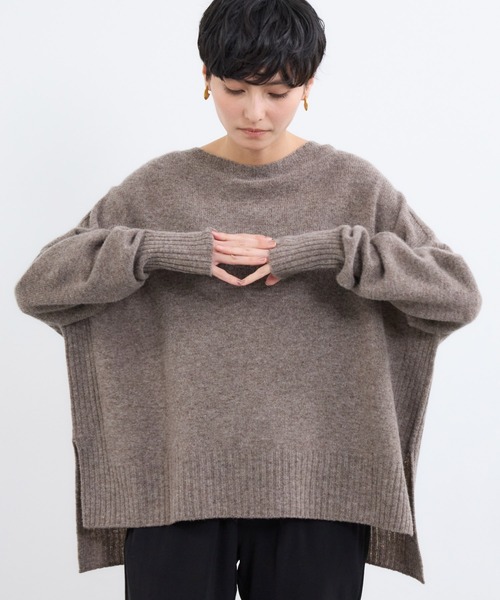 BARNYARDSTORM（バンヤードストーム）の「BARNYARDSTORM /  ホールガーメントボートニット（ニット/セーター・レディース・モカ/ベージュ・FREE）」の7枚目の写真