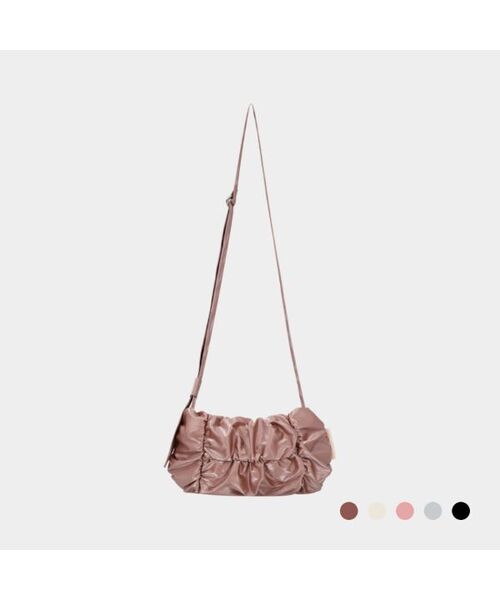 MARHEN.J(マルヘンジェイ)の「POPCORN SWING MINI(メッセンジャーバッグ・レディース・ホワイト/ブラック/ピンク/ピンクゴールド・FREE)」の1枚目の写真