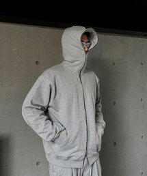 CLACO（クラコ）の「フェイスフルフードジップアップ（グレー）（パーカー）」