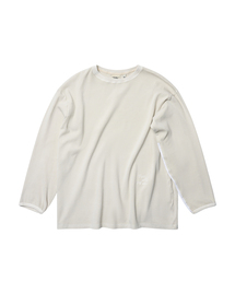 FLATWAVE IN SEOUL（フラットウェーブインソウル）の「Tyde Waffle Pigment Longsleeve T-Shirt Beige（Tシャツ/カットソー）」