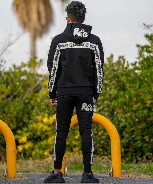 adamsJUGGLER（アダムスジャグラー）の「RTEG スマイリーD&Fフーディー（パーカー・メンズ・ブラック/グレー・S/M/L/XL）」の9枚目の写真