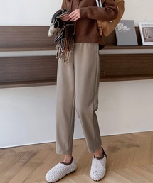 裏起毛 テーパードパンツ