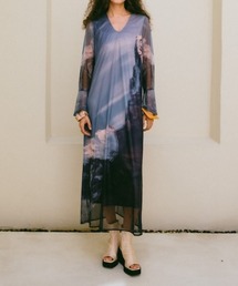 sahara（サハラ）の「Nature Print Layered Dress/ネイチャープリントレイヤードドレス（ドレス）」