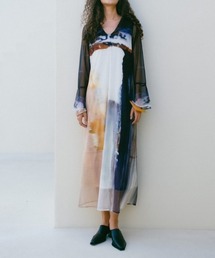 sahara（サハラ）の「Nature Print Layered Dress/ネイチャープリントレイヤードドレス（ドレス）」