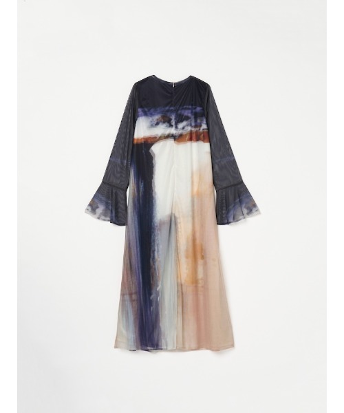 sahara(サハラ)の「Nature Print Layered Dress/ネイチャープリントレイヤードドレス(ドレス・レディース・ブルー/ブラック/ベージュ・FREE)」の10枚目の写真