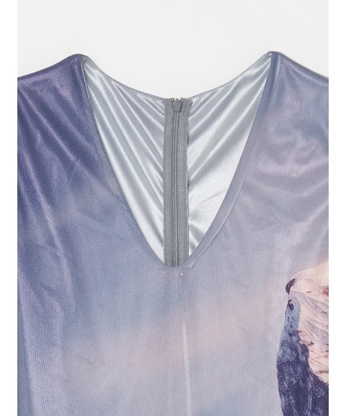 sahara(サハラ)の「Nature Print Layered Dress/ネイチャープリントレイヤードドレス(ドレス・レディース・ブルー/ブラック/ベージュ・FREE)」の12枚目の写真