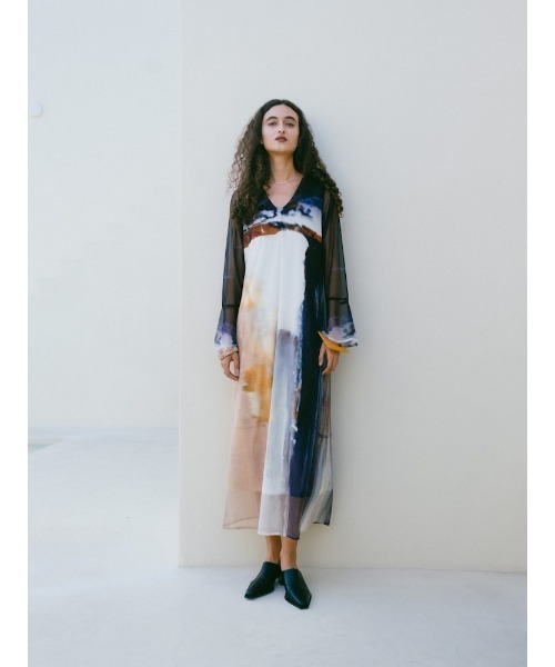 Nature Print Layered Dress/ネイチャープリントレイヤードドレス