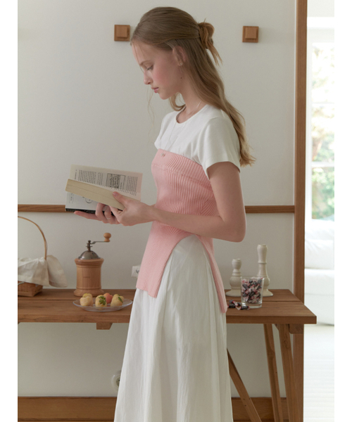 RE_L（リエル）の「Avant knit top (pink)（ニット/セーター・レディース・その他・FREE）」の2枚目の写真