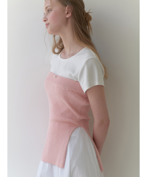 RE_L（リエル）の「Avant knit top (pink)（ニット/セーター・レディース・その他・FREE）」の4枚目の写真