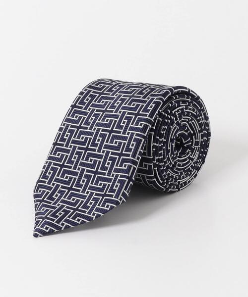 URBAN RESEARCH DOORS（アーバンリサーチドアーズ）の「LIFE STYLE TAILOR　26SS国内タイ幾何学1（ネクタイ・メンズ・ネイビー/グレー・-）」の3枚目の写真
