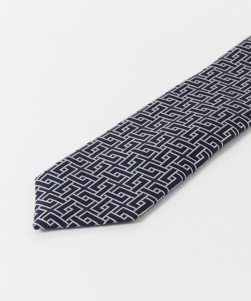 URBAN RESEARCH DOORS（アーバンリサーチドアーズ）の「LIFE STYLE TAILOR　26SS国内タイ幾何学1（ネクタイ・メンズ・ネイビー/グレー・-）」の4枚目の写真