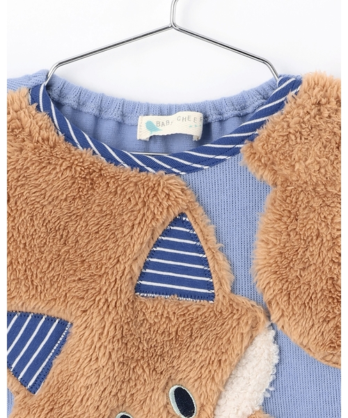 baby cheer(ベイビーチアー)の「キツネトレーナー(スウェット・キッズ・マスタード/ブルー・110cm/90cm/120cm/80cm/100cm)」の4枚目の写真