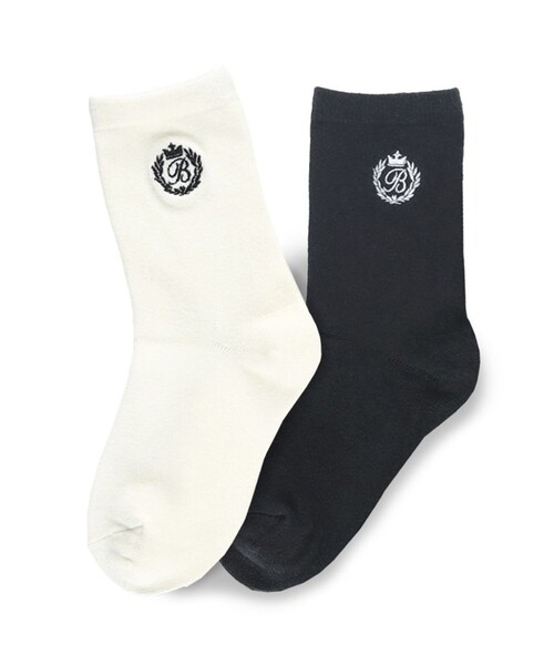 BRANSHES（ブランシェス）の「ワンポイント刺しゅうソックス（ソックス/靴下・キッズ・ブラック/オフホワイト・13-15cm/19-21cm/16-18cm）」の4枚目の写真