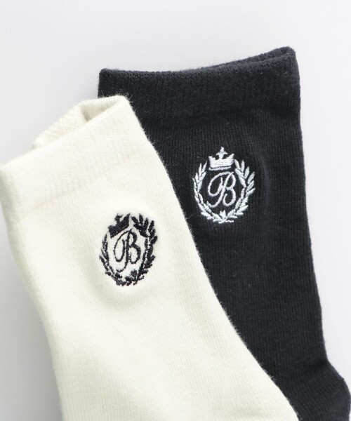 BRANSHES（ブランシェス）の「ワンポイント刺しゅうソックス（ソックス/靴下・キッズ・ブラック/オフホワイト・13-15cm/19-21cm/16-18cm）」の5枚目の写真