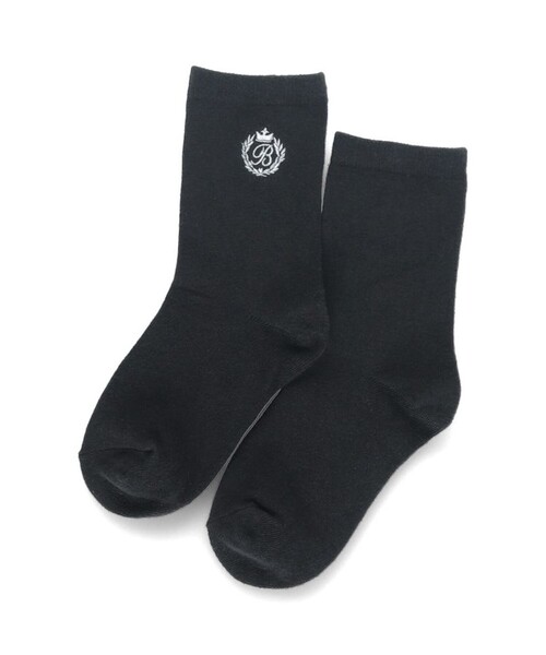 BRANSHES（ブランシェス）の「ワンポイント刺しゅうソックス（ソックス/靴下・キッズ・ブラック/オフホワイト・13-15cm/19-21cm/16-18cm）」の8枚目の写真