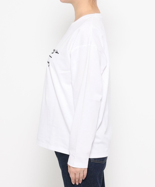 mysty woman（ミスティウーマン）の「モノトーンロゴTEE 645277（Tシャツ/カットソー・レディース・オフホワイト/ブラック・FREE）」の8枚目の写真