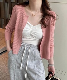 nico nico（ニコニコ）の「【 nico nico / ニコニコ 】ゆるっと上品リブ編みカーディガン（カーディガン/ボレロ）」