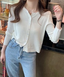 nico nico（ニコニコ）の「【 nico nico / ニコニコ 】ゆるっと上品リブ編みカーディガン（カーディガン/ボレロ）」