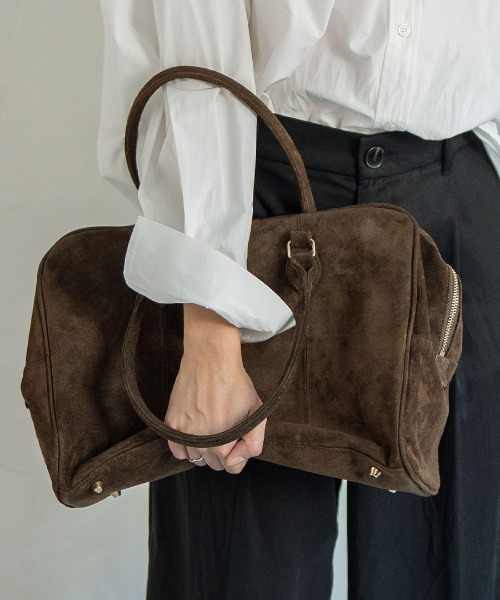 HAYNI（ヘイニ）の「Donusa ドヌサ【第2世代・改良版】（ボストンバッグ・レディース・ブラウン/ダークブラウン・FREE）」の4枚目の写真