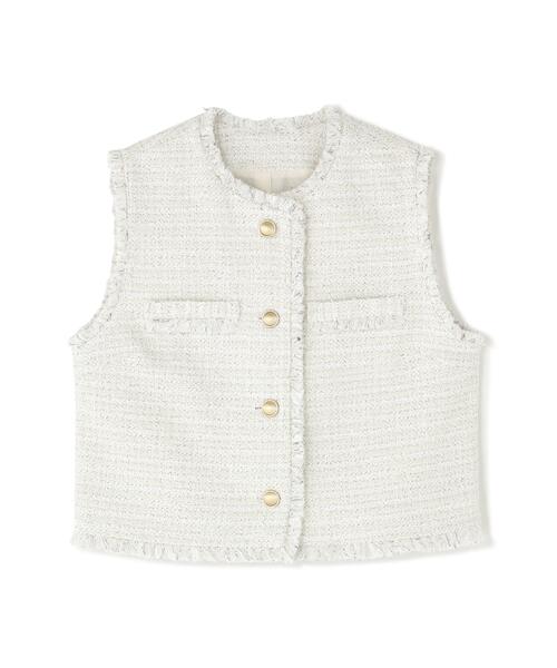 NATURAL BEAUTY BASIC（ナチュラルビューティーベーシック）の「◇ツイードシリーズ コンパクトジレ（その他アウター・レディース・ブラック系その他/ホワイト系その他・SMALL/MEDIUM）」の14枚目の写真