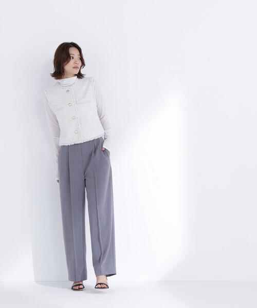 NATURAL BEAUTY BASIC（ナチュラルビューティーベーシック）の「◇ツイードシリーズ コンパクトジレ（その他アウター・レディース・ブラック系その他/ホワイト系その他・SMALL/MEDIUM）」の15枚目の写真