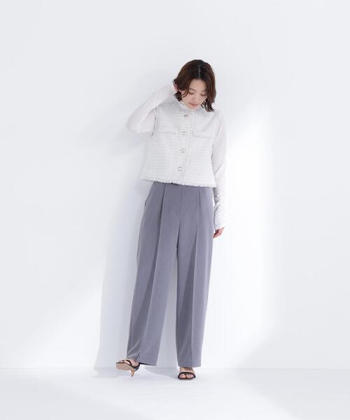 NATURAL BEAUTY BASIC（ナチュラルビューティーベーシック）の「◇ツイードシリーズ コンパクトジレ（その他アウター・レディース・ブラック系その他/ホワイト系その他・SMALL/MEDIUM）」の19枚目の写真