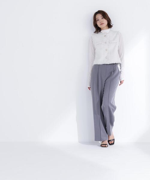 NATURAL BEAUTY BASIC（ナチュラルビューティーベーシック）の「◇ツイードシリーズ コンパクトジレ（その他アウター・レディース・ブラック系その他/ホワイト系その他・SMALL/MEDIUM）」の21枚目の写真