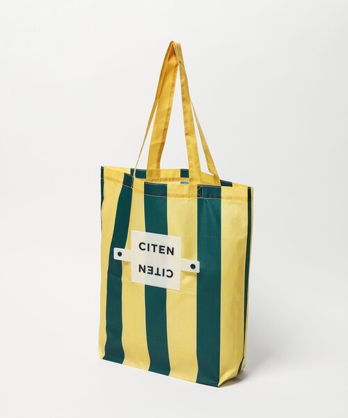 CITEN(シテン)の「<CITEN>くるくるパッチンストライプトート(エコバッグ/サブバッグ・レディース・イエロー/ライトブルー/ピンク・FREE)」の19枚目の写真