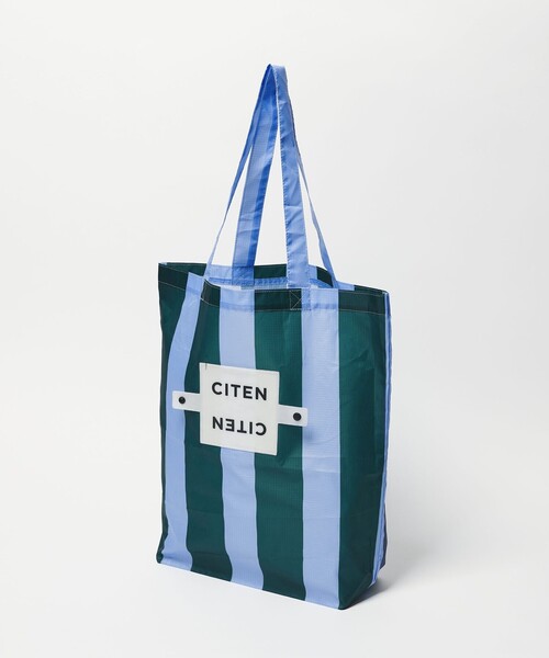 CITEN(シテン)の「<CITEN>くるくるパッチンストライプトート(エコバッグ/サブバッグ・レディース・イエロー/ライトブルー/ピンク・FREE)」の15枚目の写真