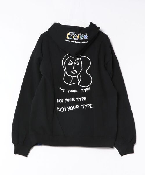 RiNc （リンク）の「【 MARK GONZALES 】 メッセージアート バックプリント プルオーバーパーカー（パーカー・メンズ・杢グレー/ブラック/ホワイト・M/L/XL）」の7枚目の写真