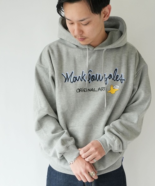 RiNc （リンク）の「【 MARK GONZALES 】 メッセージアート バックプリント プルオーバーパーカー（パーカー・メンズ・杢グレー/ブラック/ホワイト・M/L/XL）」の3枚目の写真