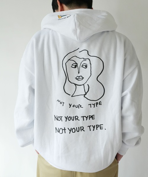 RiNc （リンク）の「【 MARK GONZALES 】 メッセージアート バックプリント プルオーバーパーカー（パーカー・メンズ・杢グレー/ブラック/ホワイト・M/L/XL）」の4枚目の写真