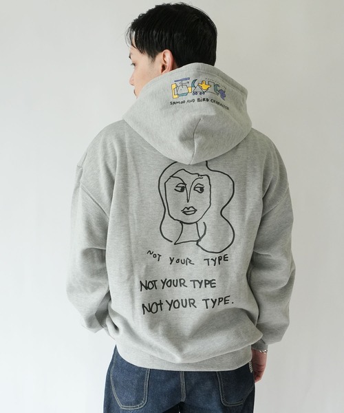 RiNc （リンク）の「【 MARK GONZALES 】 メッセージアート バックプリント プルオーバーパーカー（パーカー・メンズ・杢グレー/ブラック/ホワイト・M/L/XL）」の6枚目の写真