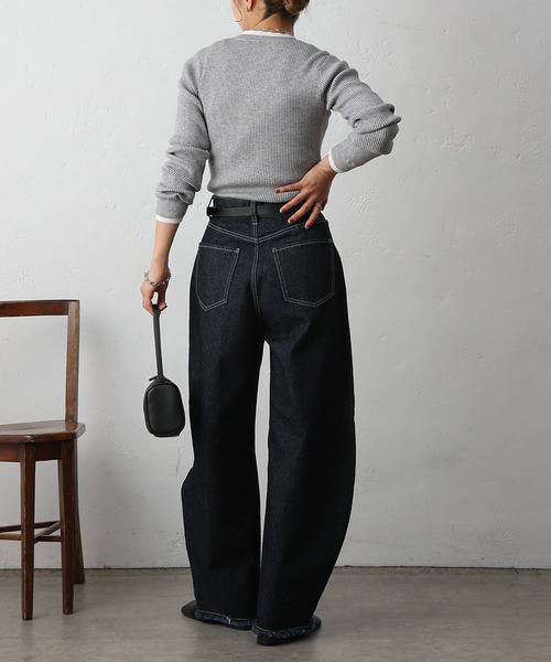 COLONY 2139（コロニートゥーワンスリーナイン）の「カーブデニムパンツ（デニムパンツ・レディース・ブルー/ネイビー/サックスブルー・SMALL/LARGE/MEDIUM）」の6枚目の写真