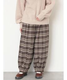Samansa Mos2 | 【帯電防止裏地】ヘリンボーンバルーンパンツ《M/Lサイズ》(その他パンツ)