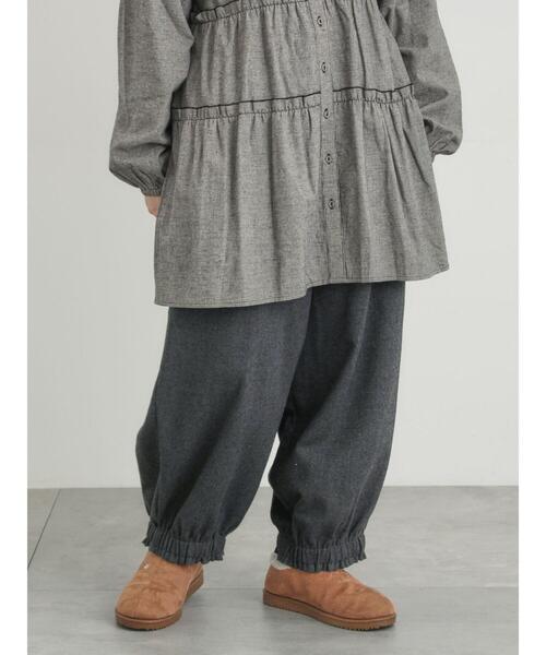 Samansa Mos2（サマンサ モスモス）の「【帯電防止裏地】ヘリンボーンバルーンパンツ《M/Lサイズ》（その他パンツ・レディース・チャコールグレー/ブラウン/キャメル/ベージュ・M/L）」の2枚目の写真