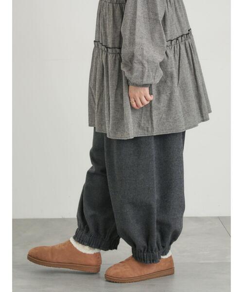 Samansa Mos2（サマンサ モスモス）の「【帯電防止裏地】ヘリンボーンバルーンパンツ《M/Lサイズ》（その他パンツ・レディース・チャコールグレー/ブラウン/キャメル/ベージュ・M/L）」の17枚目の写真