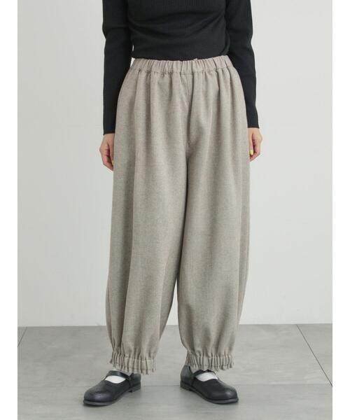 Samansa Mos2（サマンサ モスモス）の「【帯電防止裏地】ヘリンボーンバルーンパンツ《M/Lサイズ》（その他パンツ・レディース・チャコールグレー/ブラウン/キャメル/ベージュ・M/L）」の11枚目の写真