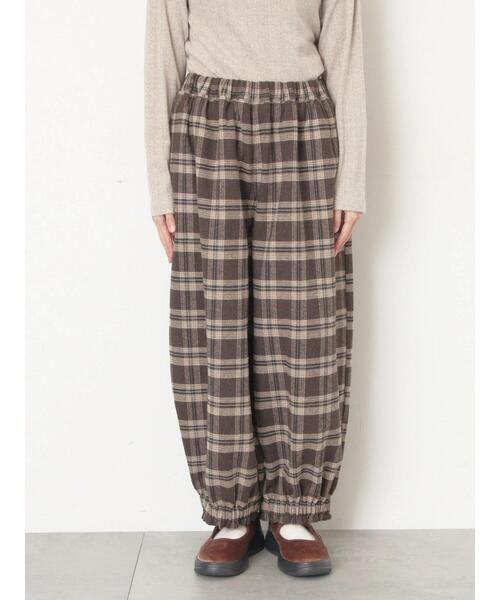 Samansa Mos2（サマンサ モスモス）の「【帯電防止裏地】ヘリンボーンバルーンパンツ《M/Lサイズ》（その他パンツ・レディース・チャコールグレー/ブラウン/キャメル/ベージュ・M/L）」の15枚目の写真