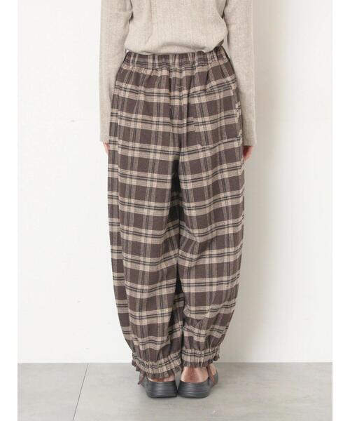 Samansa Mos2（サマンサ モスモス）の「【帯電防止裏地】ヘリンボーンバルーンパンツ《M/Lサイズ》（その他パンツ・レディース・チャコールグレー/ブラウン/キャメル/ベージュ・M/L）」の10枚目の写真