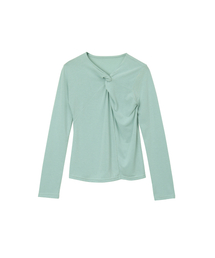 Twisted neckline t-shirt Mint