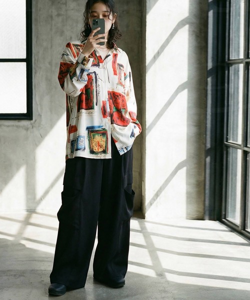 antiqua(アンティカ)の「アート柄 シャツ(シャツ/ブラウス・レディース・ホワイト系その他・ONESIZE)」の7枚目の写真