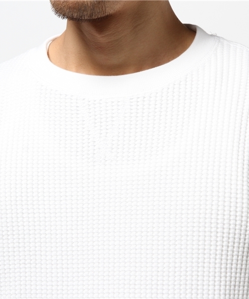 Abiding Aim(アバイディングエイム)の「【JEMORGAN】ビッグワッフル長袖クルーネック(Tシャツ/カットソー・メンズ・ネイビー/ホワイト/ブラック/カーキ/トップグレー・M/XL/L)」の7枚目の写真