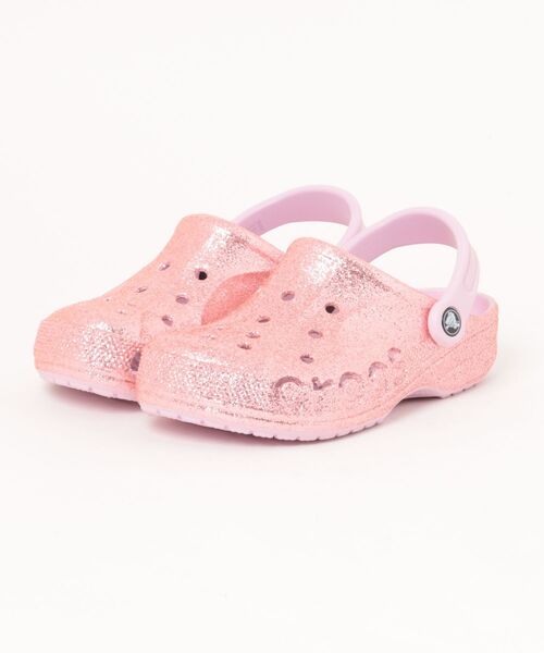 crocs（クロックス）の「《crocs》BAYA GLITTER CLOG（サンダル・レディース・ブラック/ピンク・23.0cm/24.0cm/25.0cm/22.0cm）」の2枚目の写真