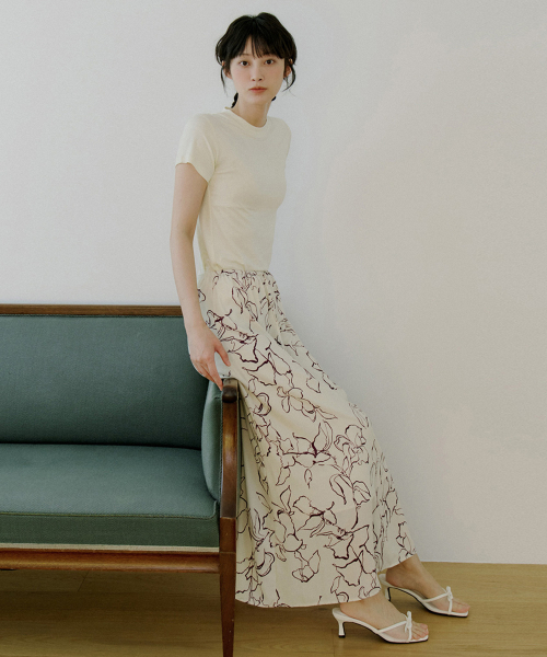 REORG（リオルグ）の「WOI FLOWER ART BANDING SKIRT PURPLE YELOW（スカート・レディース・その他・FREE）」の4枚目の写真