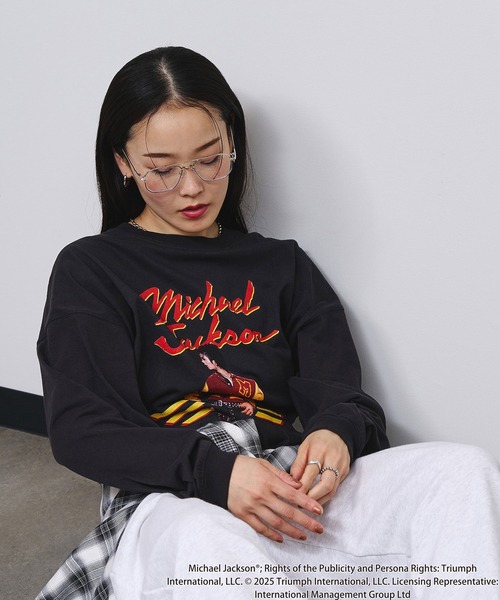 ROSE BUD(ローズバッド)の「(Michael Jackson)THRILLER L/S TEE(Tシャツ/カットソー・レディース・ブラック/ホワイト・ONE SIZE)」の13枚目の写真