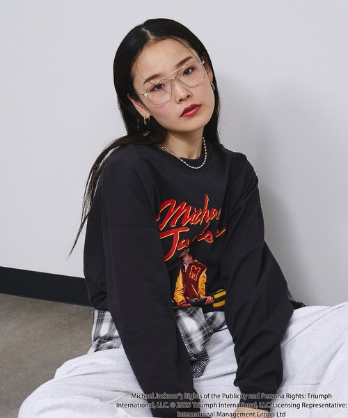 ROSE BUD(ローズバッド)の「(Michael Jackson)THRILLER L/S TEE(Tシャツ/カットソー・レディース・ブラック/ホワイト・ONE SIZE)」の5枚目の写真