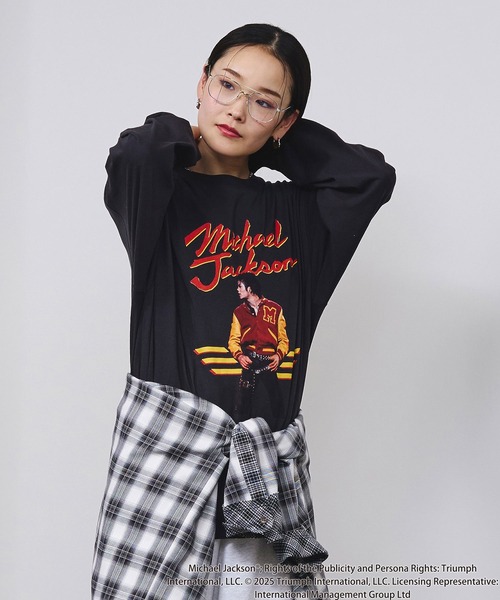 セール】(Michael Jackson)THRILLER L/S TEE（Tシャツ/カットソー