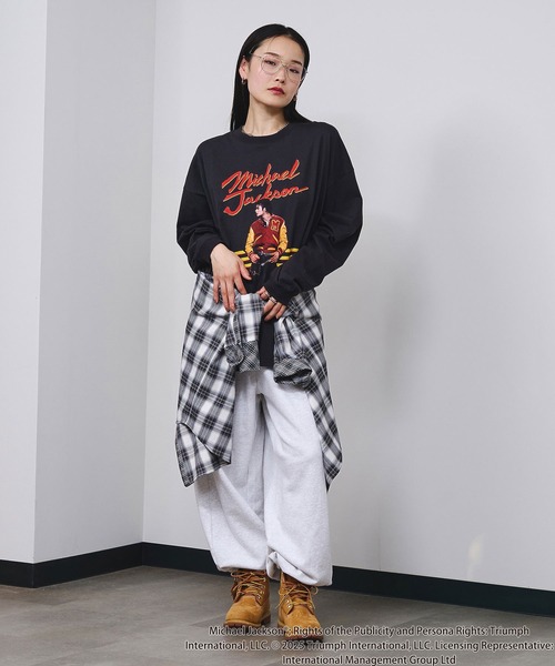 ROSE BUD(ローズバッド)の「(Michael Jackson)THRILLER L/S TEE(Tシャツ/カットソー・レディース・ブラック/ホワイト・ONE SIZE)」の8枚目の写真
